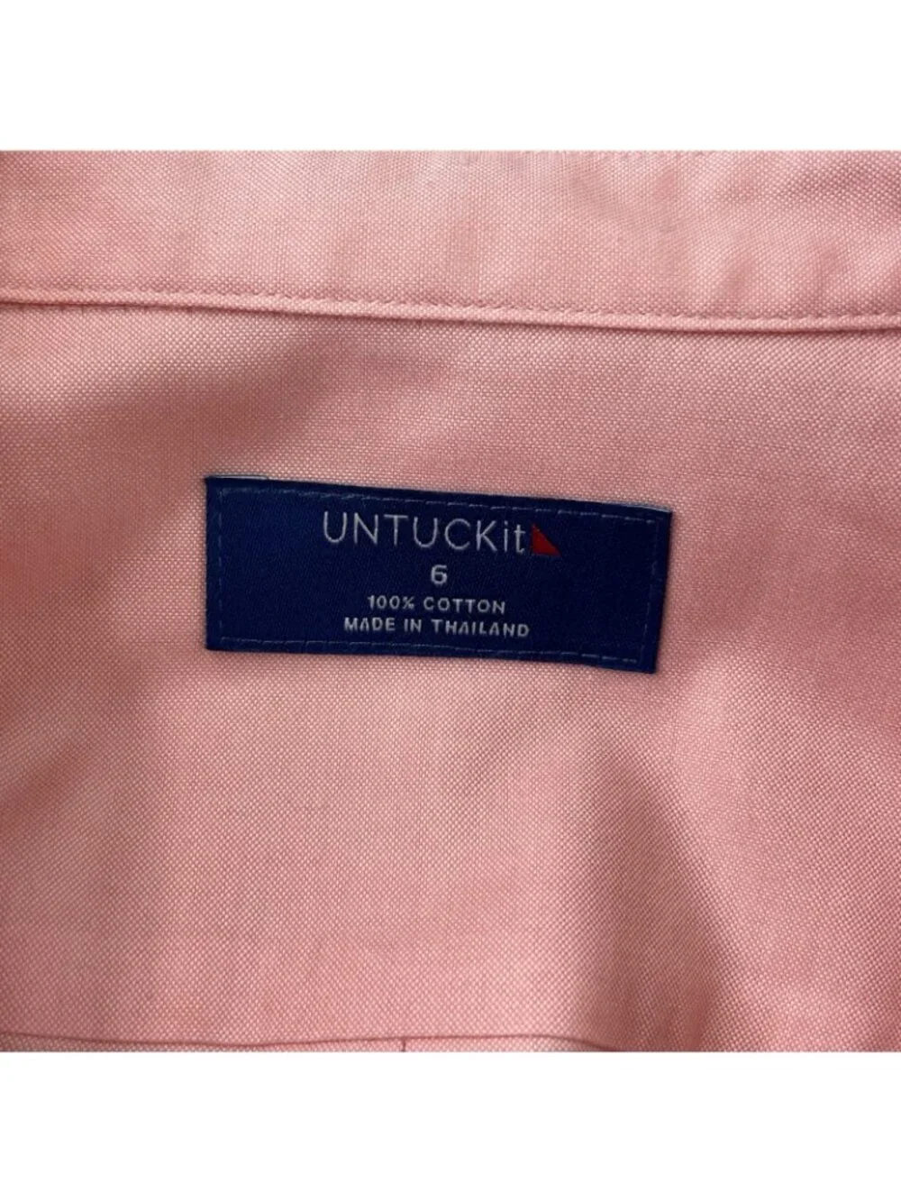 UnTuckit Coral Toscano Button Up Long Sleeve Shirt Pink Ora Women 6 - Picture 4 of 7